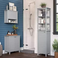Kirklands Home 2-Door Floor Cabinet Gray Best