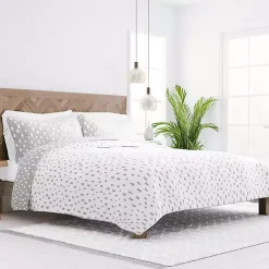 Kirklands Home Gray Dotted Reversible 2-pc. Twin Quilt Set Best