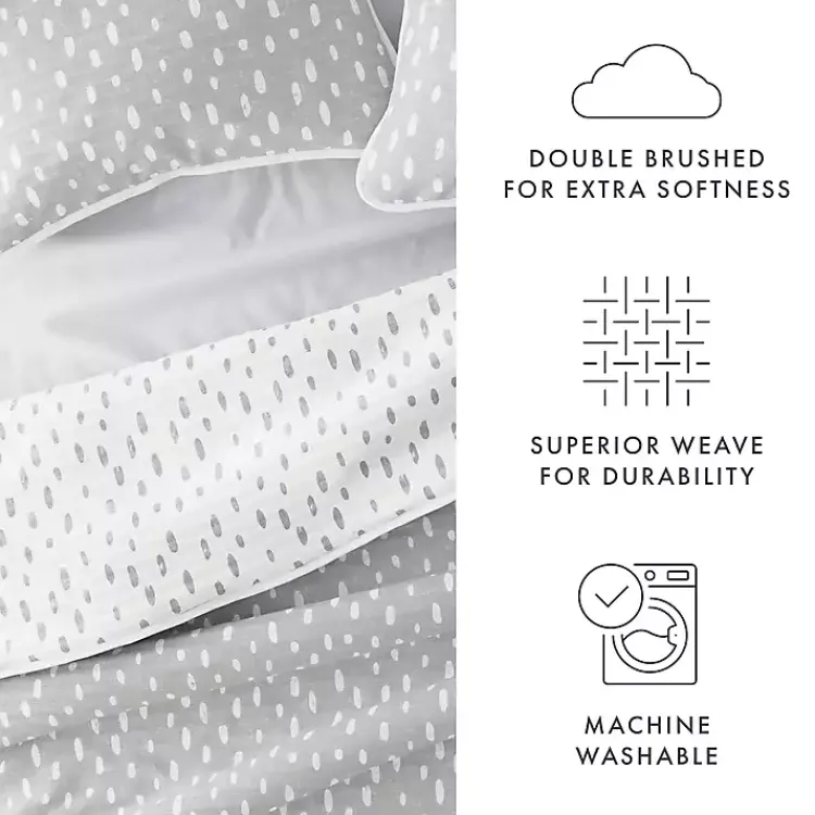 Kirklands Home Gray Dotted Reversible 2-pc. Twin Quilt Set Best