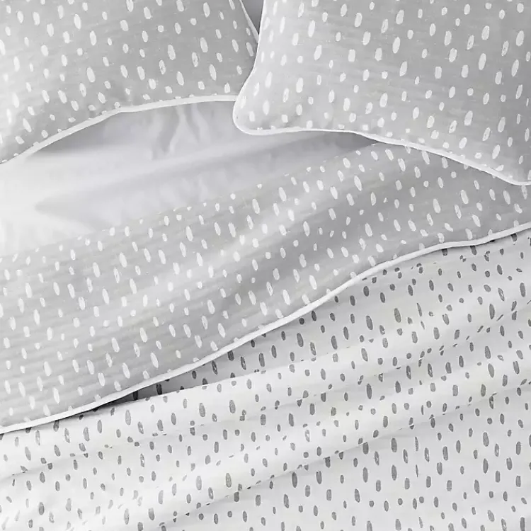 Kirklands Home Gray Dotted Reversible 3-pc. King Quilt Set Discount