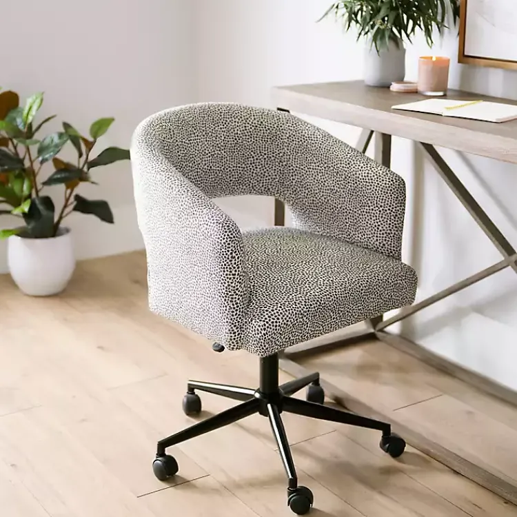 Kirklands Home Dotty Office Chair Gray Outlet