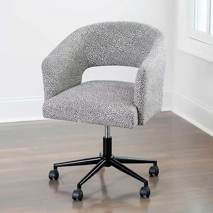 Kirklands Home Dotty Office Chair Gray Outlet