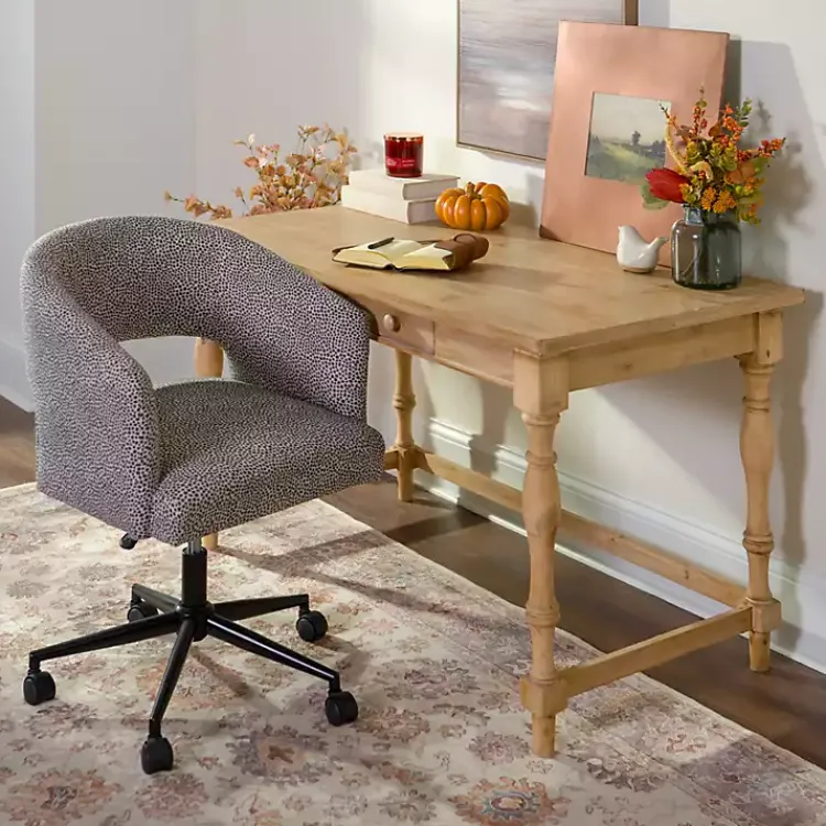Kirklands Home Dotty Office Chair Gray Outlet