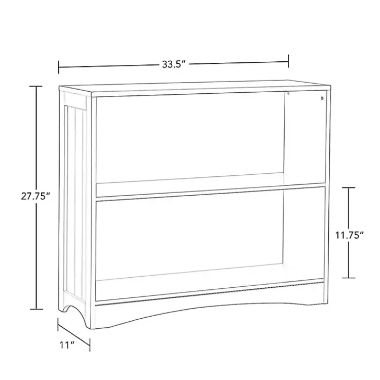 Kirklands Home Gray Double Shelf Wooden Bookcase Best