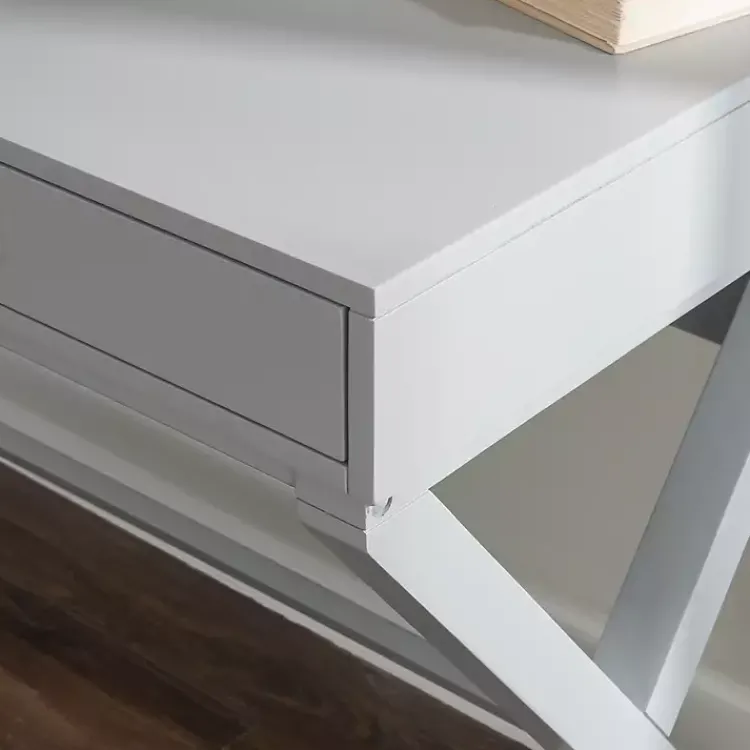 Kirklands Home 2-Drawer X-Frame Desk Gray Best