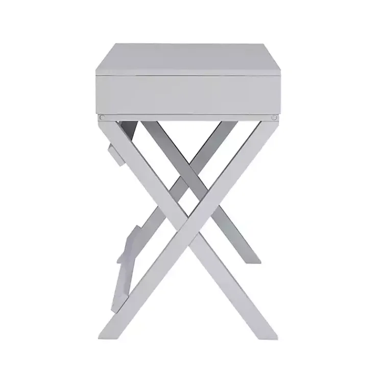 Kirklands Home 2-Drawer X-Frame Desk Gray Best