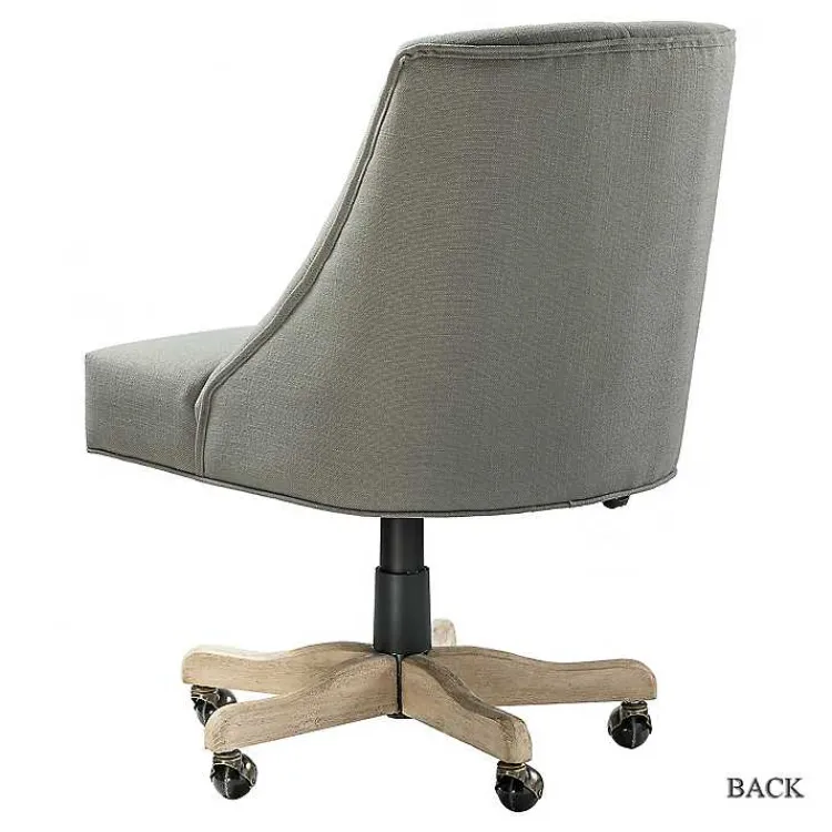 Kirklands Home Dylan Upholstered Office Chair Gray New