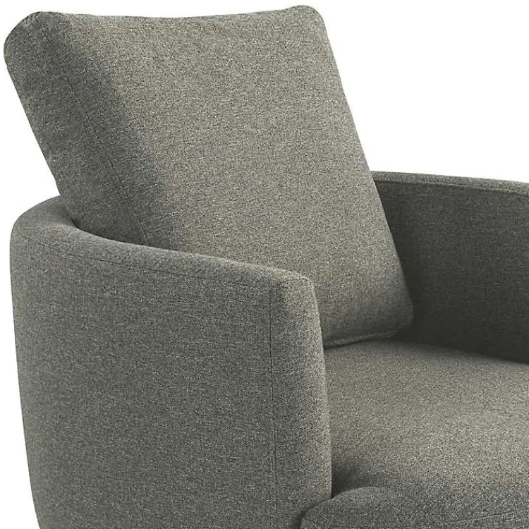 Kirklands Home Elmhurst Swivel Accent Chair Gray Clearance