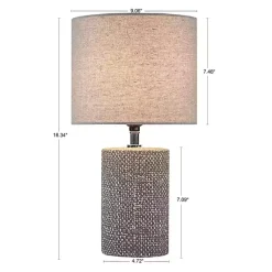 Kirklands Home Embossed Ceramic Bayard Table Lamp Gray Hot