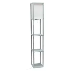 Kirklands Home Etagere Shelf Charging Floor Lamp Gray Outlet