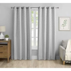 Kirklands Home Fans Blackout Curtain Panel Set, 108 in. Gray