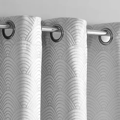 Kirklands Home Fans Blackout Curtain Panel Set, 96 in. Gray Clearance
