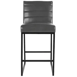 Kirklands Home Faux Leather Armless Counter Stool Gray Discount