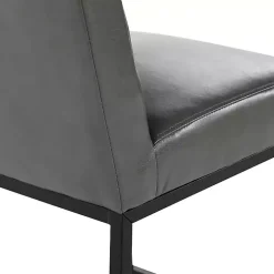 Kirklands Home Faux Leather Armless Counter Stool Gray Discount
