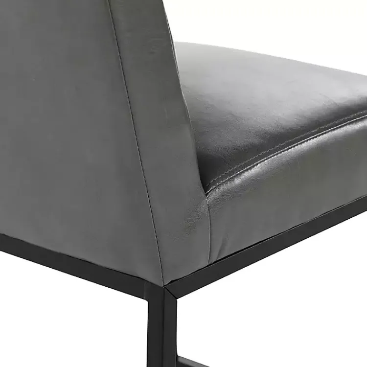 Kirklands Home Faux Leather Armless Counter Stool Gray Discount