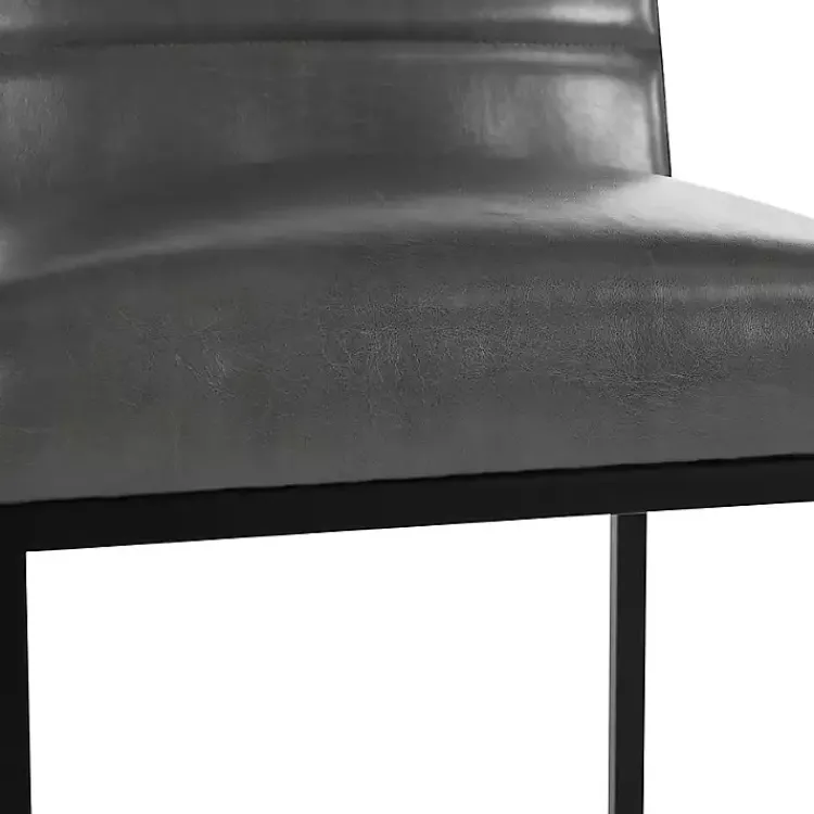 Kirklands Home Faux Leather Armless Counter Stool Gray Discount