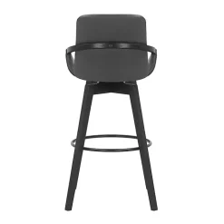 Kirklands Home Faux Leather Baylor Swivel Bar Stool Gray Discount