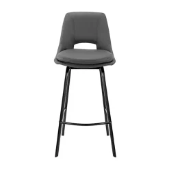 Kirklands Home Faux Leather Carise Swivel Counter Stool Gray Best
