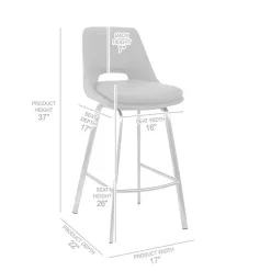 Kirklands Home Faux Leather Carise Swivel Counter Stool Gray Best