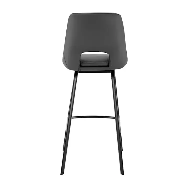 Kirklands Home Faux Leather Carise Swivel Counter Stool Gray Best