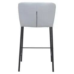 Kirklands Home Faux Leather Liddy Counter Stools, Set of 2 Gray Outlet