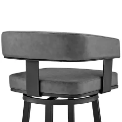 Kirklands Home Faux Leather Lorin Swivel Counter Stool Gray Best