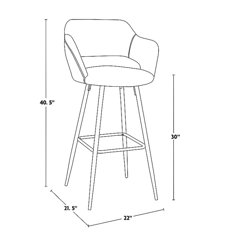 Kirklands Home Faux Leather Marge Bar Stools, Set of 2 Gray Best