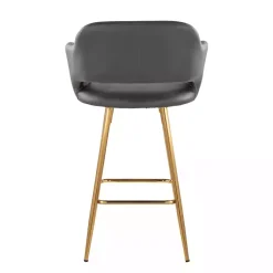 Kirklands Home Faux Leather Marge Counter Stools, Set of 2 Gray Sale
