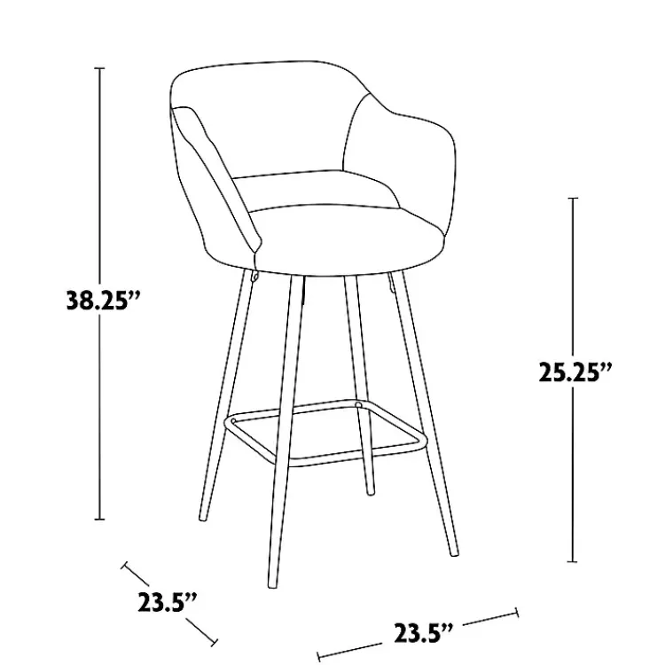 Kirklands Home Faux Leather Marge Counter Stools, Set of 2 Gray Sale