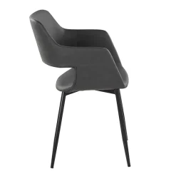 Kirklands Home Faux Leather Marge Dining Chairs, Set of 2 Gray Discount