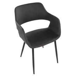 Kirklands Home Faux Leather Marge Dining Chairs, Set of 2 Gray Discount