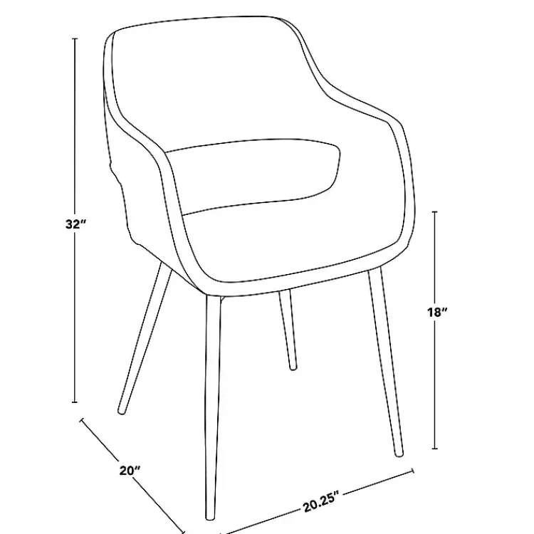Kirklands Home Faux Leather Marge Dining Chairs, Set of 2 Gray Discount