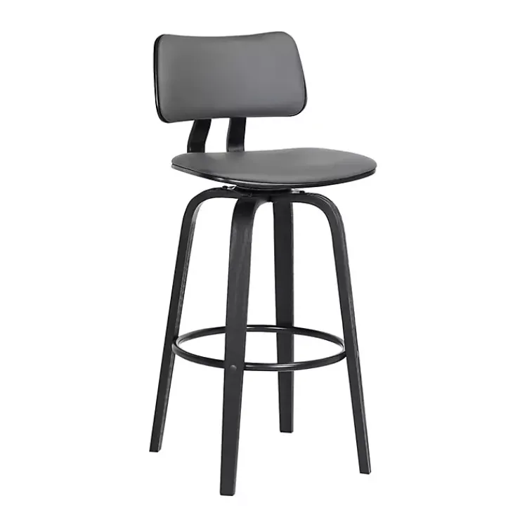 Kirklands Home Faux Leather Pico Swivel Counter Stool Gray Discount