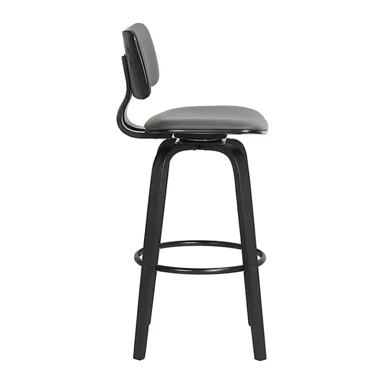 Kirklands Home Faux Leather Pico Swivel Counter Stool Gray Discount