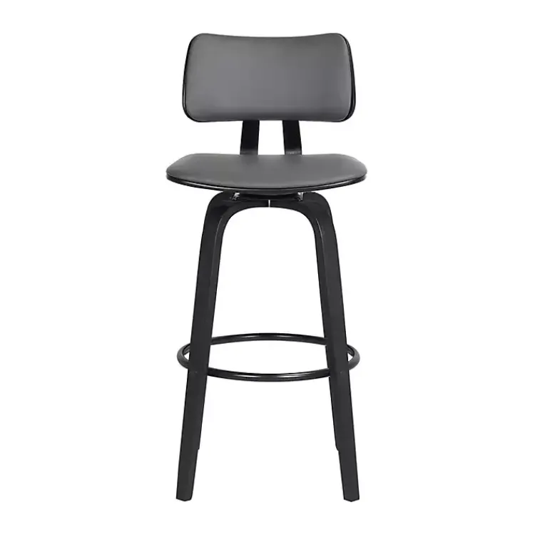 Kirklands Home Faux Leather Pico Swivel Counter Stool Gray Discount