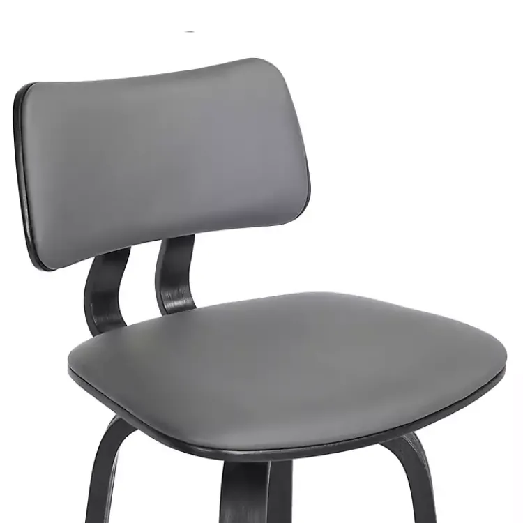 Kirklands Home Faux Leather Pico Swivel Counter Stool Gray Discount