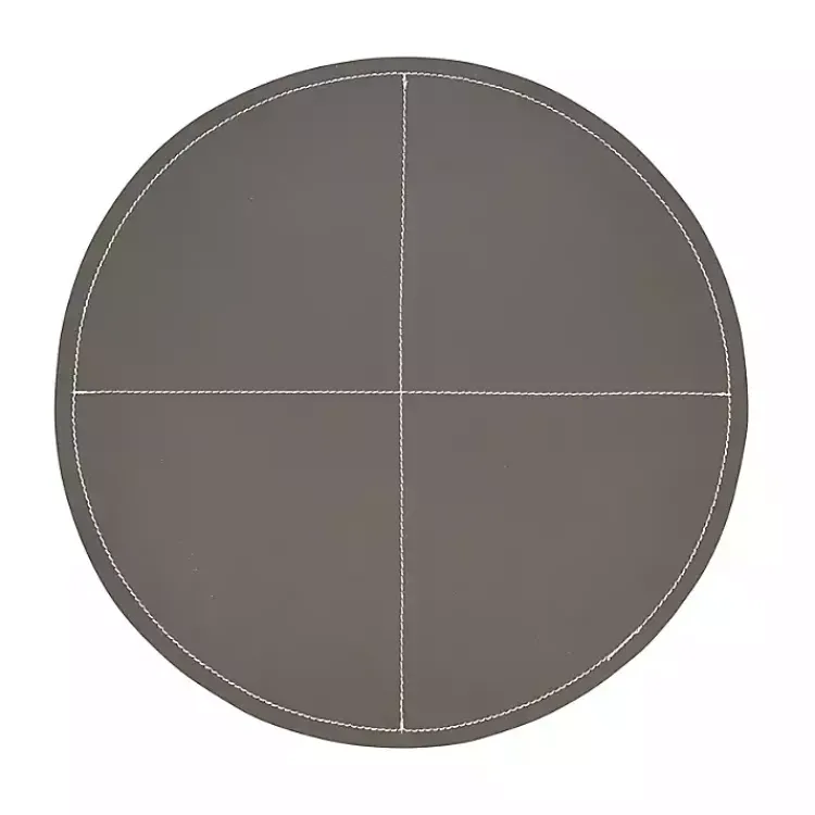 Kirklands Home Faux Leather Placemats, Set of 4 Gray