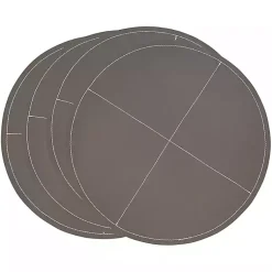 Kirklands Home Faux Leather Placemats, Set of 4 Gray