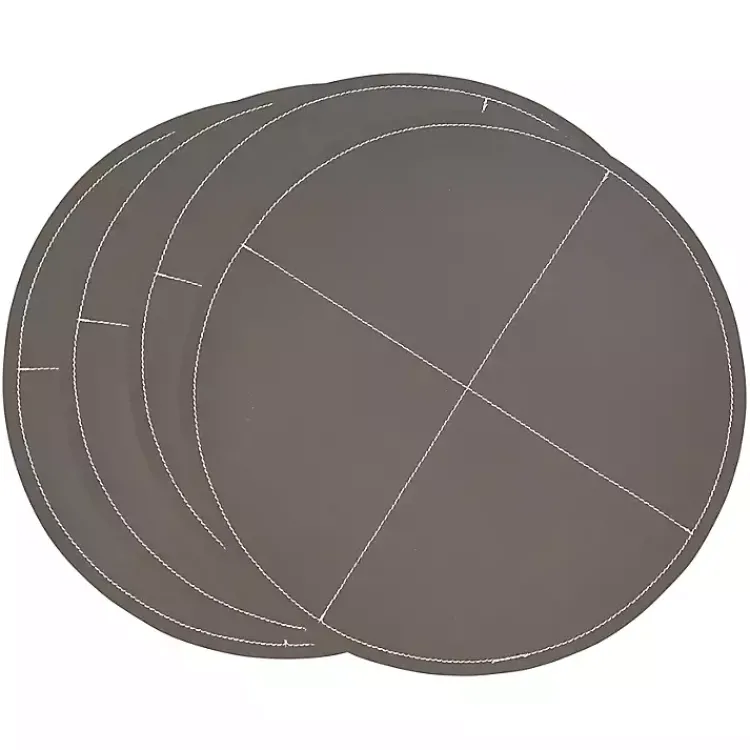 Kirklands Home Faux Leather Placemats, Set of 4 Gray