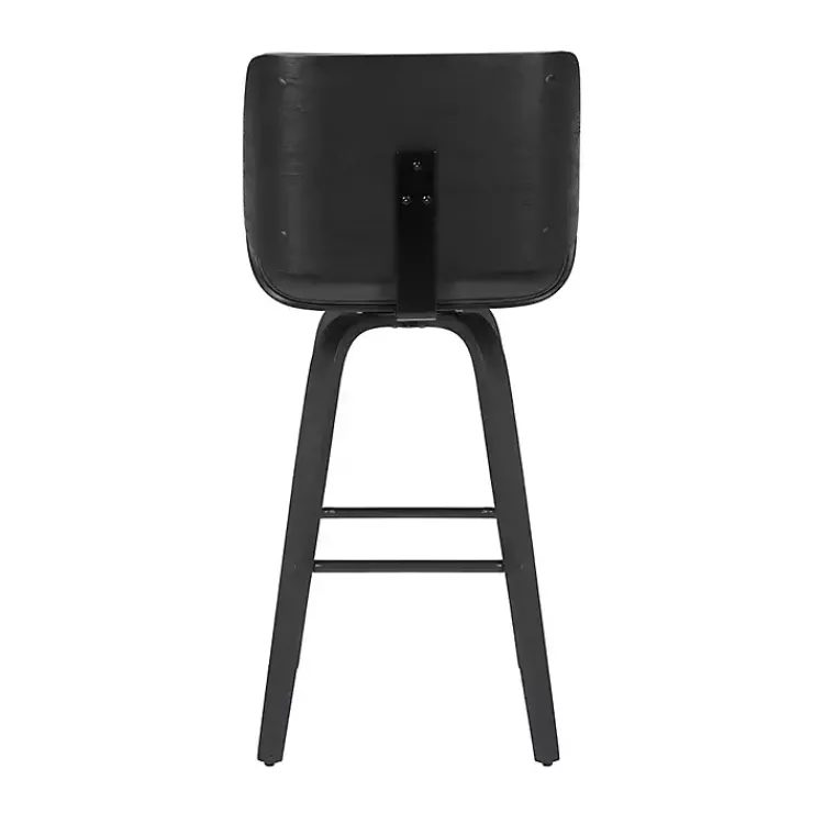 Kirklands Home Faux Leather Tyler Swivel Bar Stool Gray Outlet