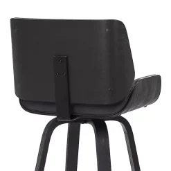Kirklands Home Faux Leather Tyler Swivel Bar Stool Gray Outlet