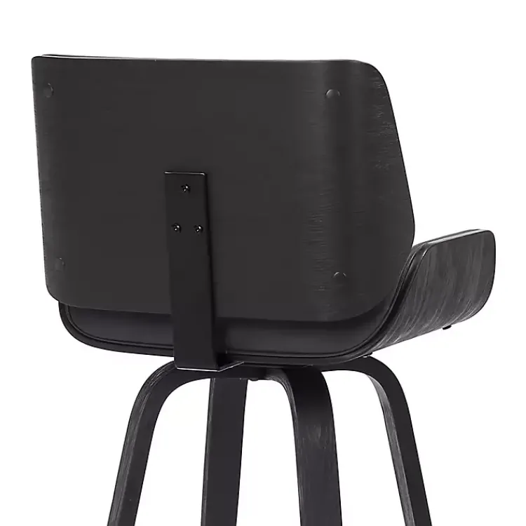 Kirklands Home Faux Leather Tyler Swivel Bar Stool Gray Outlet