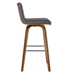 Kirklands Home Faux Leather Vienna Swivel Counter Stool Gray Outlet