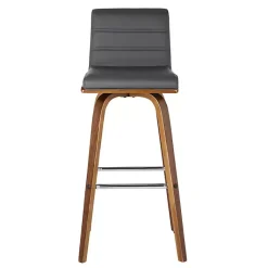 Kirklands Home Faux Leather Vienna Swivel Counter Stool Gray Outlet