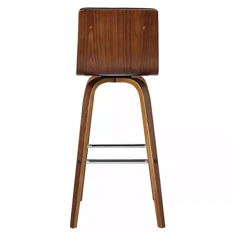 Kirklands Home Faux Leather Vienna Swivel Counter Stool Gray Outlet