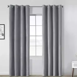 Kirklands Home Faux Suede Blackout Curtain Panel, 108 in. Gray Discount