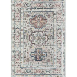 Kirklands Home Gray Flaxen Sundara Gabriel Area Rug, 5x7 Clearance