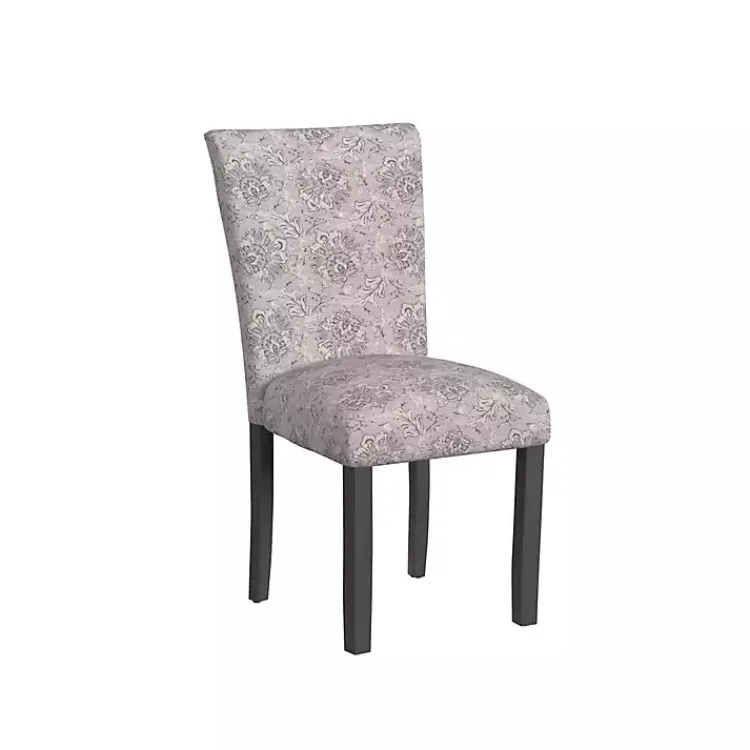 Kirklands Home Floral Parsons Dining Chairs, Set of 2 Gray Sale