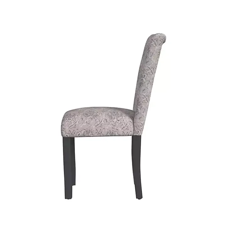Kirklands Home Floral Parsons Dining Chairs, Set of 2 Gray Sale