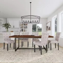 Kirklands Home Floral Parsons Dining Chairs, Set of 2 Gray Sale